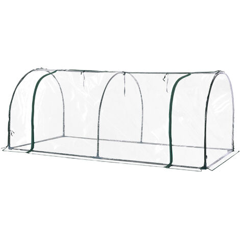 Outsunny® Gewächshaus 2x1x0,8m Frühbeet Pflanzenhaus PVC - 01-0468