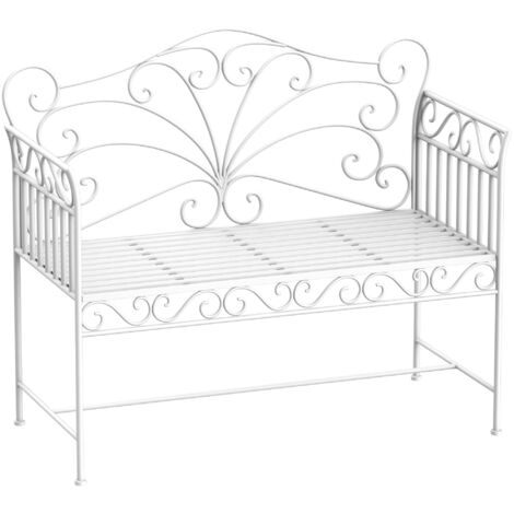 Outsunny Heavy-Duty Garden Bench-White