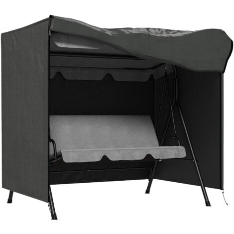 Outsunny Hollywoodschaukel Abdeckung 3 Sitzer, Wasserabweisend Winterfest Schutzhülle für Gartenschaukel, UV-Beständig Abdeckplane, Abdeckhaube, Reißfest 420D Oxford Gewebe, 177x114x152cm Dunkelgrau