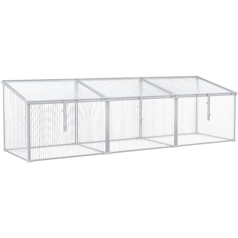 

Invernadero de Jardín Aluminio Policarbonato Transparente Vivero Casero Plantas - Modelo 2