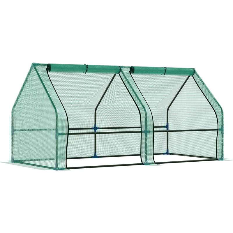 

Outsunny - Invernadero de Jardín Terraza para Plantas con Ventanas PE - verde