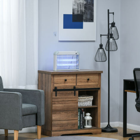 Outsunny Lampe UV anti-insectes anti moustique tue mouche électrique destructeur d'insectes 20 W gris