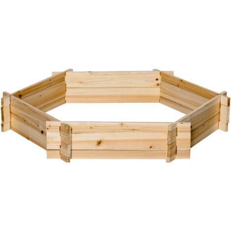 Outsunny Letto per Orto in Legno Senza Base Montaggio Senza Viti