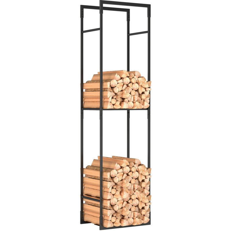 Image of Outsunny Metal Firewood Log Holder, Firewood&hellip;