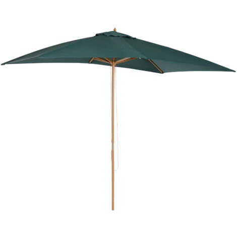 Outsunny Ombrellone da Giardino in Legno 2x3m con Copertura Poliestere