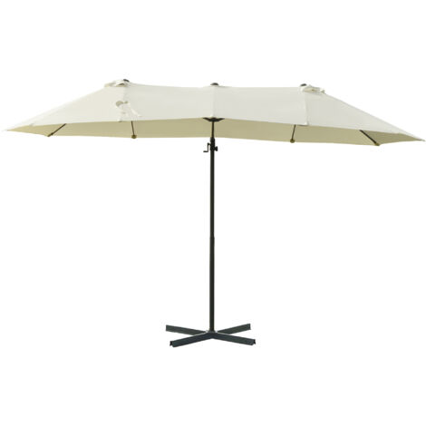 Outsunny Ombrelloni da spiaggia arredamento esterni ombrellone da terrazza  esterno Hawaiano Portatile per Giardino/Mare, Impermeabile Tettuccio Ø160cm