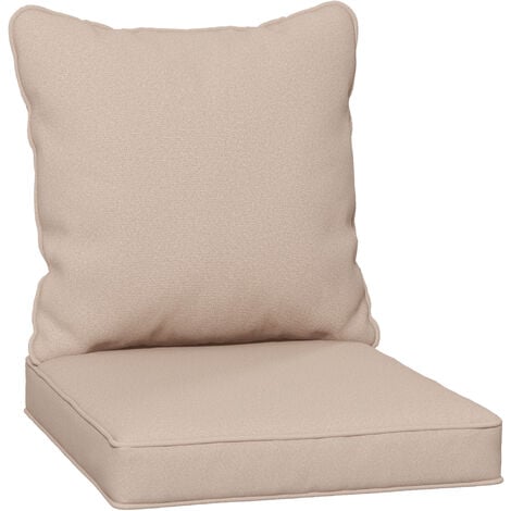 Outsunny One-piece Outdoor Back and Seat Cushion for Garden Beige
