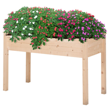 Outsunny Orto Urbano Pensile Tavolo Porta Piante con Fodera per Giardino