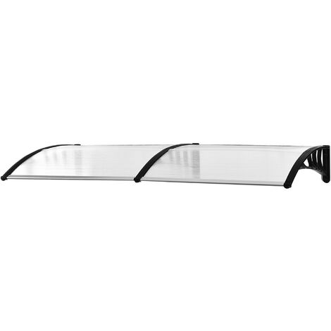 Outsunny Outdoor Curved Window Porch Canopy Awning UV Rain Cover 0.8x2m Clear