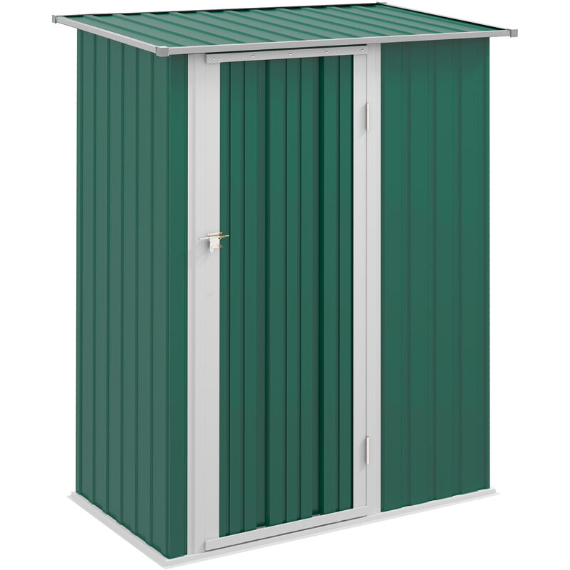 Outsunny - Outdoor Storage Shed Steel Garden Shed with Lockable Door Emerald green - Emerald green