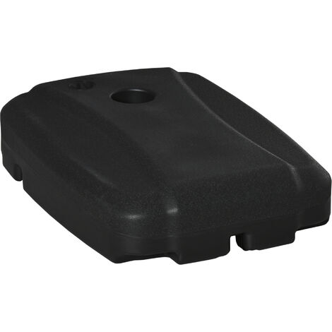 Outsunny Parasol Base  w/ Wheels Water and Sand, Up to 75kg / 100kg, Black 7.5kg