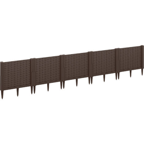 Outsunny Plastic Planter Box Kit, Modular Raised Bed for Flowers, Herbs