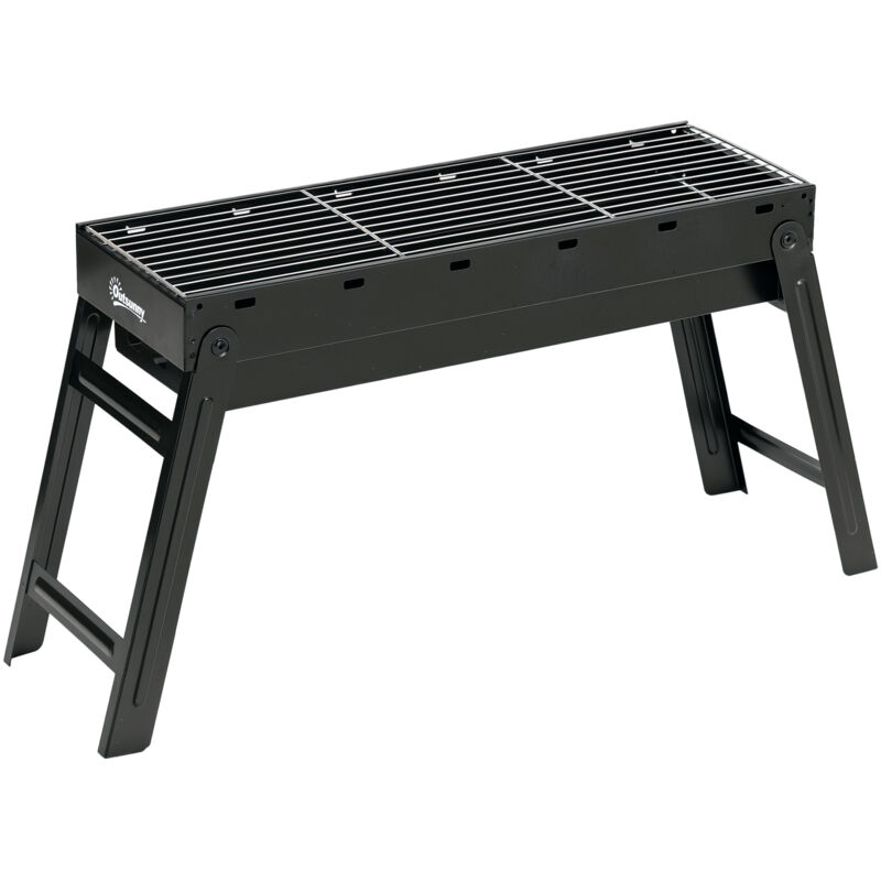 Outsunny - Portable Barbecue Charcoal Grill with Pull-Out Charcoal Basin