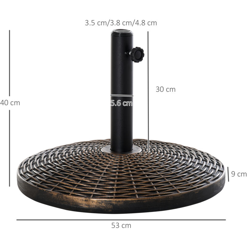rattan parasol base