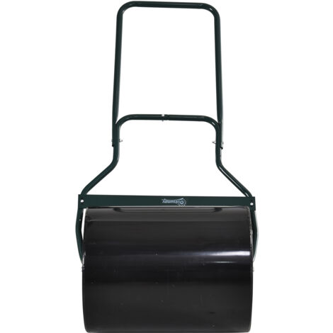 Outsunny Rullo da Giardino (Φ40 x 50 cm) Metallo Nero Serbatoio Fino 60 L
