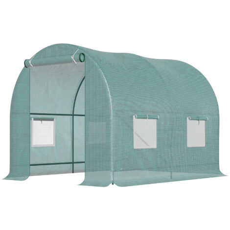 Outsunny Serra da Giardino con Tetto Arrotondato in PE, 2.5x2x2m