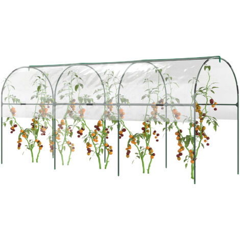 Outsunny – Serre à tomates 4L x 1,23l x 1,71H m – Acier thermolaqué vert – Bâche PVC haute densité pour croissance optimale – Accessoires inclus