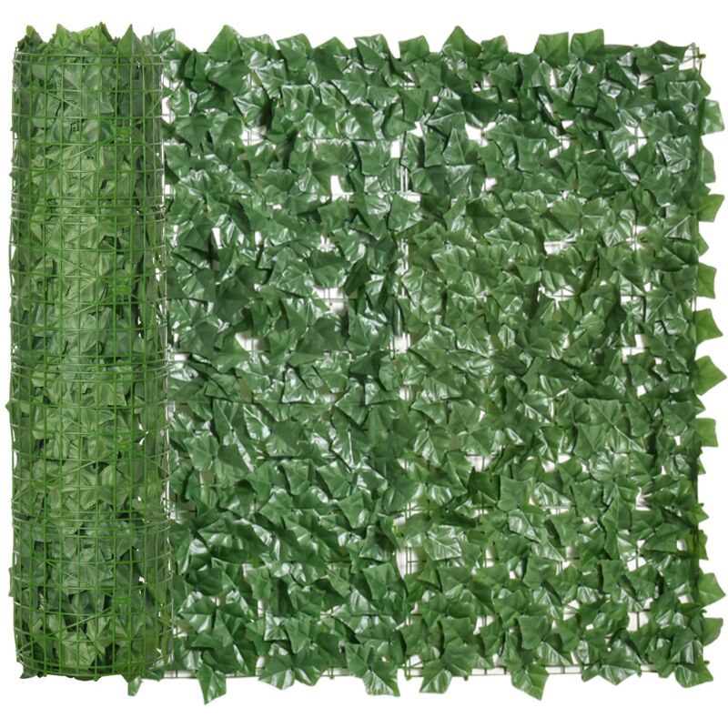 

Seto Artificial en Rollo 3x1m para Balcón Valla Barandilla Valla de Privacidad - Verde oscuro - Outsunny