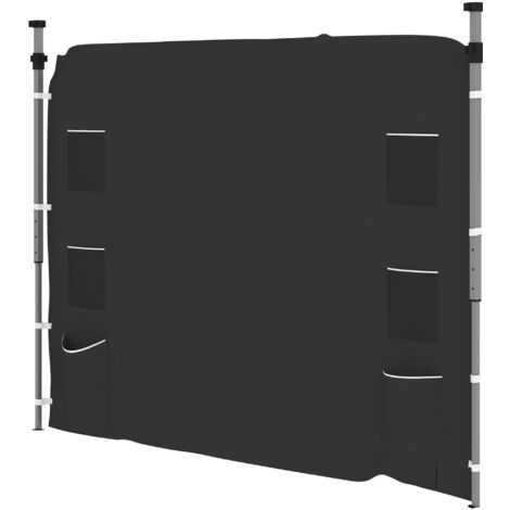 Outsunny Side Panel for 3x3 m Pop Up Gazebos, 1 Pack Sidewall Only, Black