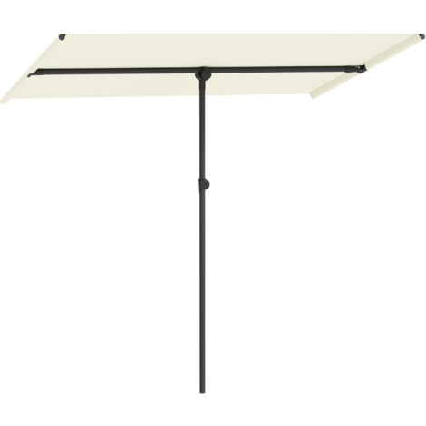 Outsunny Sonnenschirm 180 Grad drehbar Höhenverstellbar Gartenschirm mit Aluminium-Mast Marktschirm Sonnenschutz Schirm Ampelschirm Parasol Balkonschirm Sonnenschirm für Balkon 150x205cm Beige