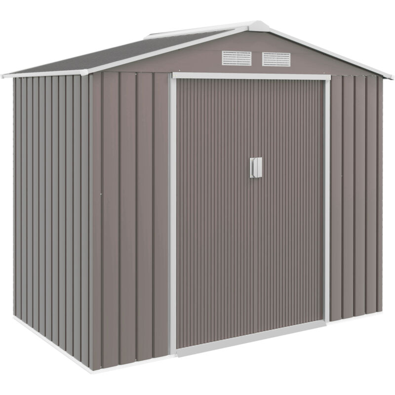 Outsunny - Steel Garden Shed Storage Unit w/ Locking Door Air Vents 185x127cm