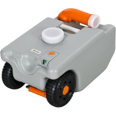 Outsunny Tanica per Acqua da Campeggio 22L Ruote e Maniglia Grigio