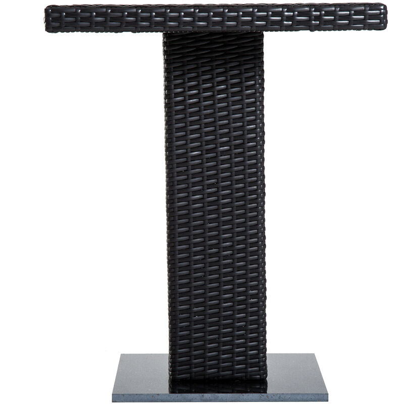 Outsunny Tavolo da Esterno dal Design Moderno Intrecciato ...