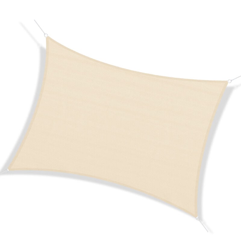 Tenda da Sole Triangolare da Esterno Protezione dai Raggi UV Tessuto in Polietilene, 4 x 4 x 4 m, Grigio Antracite Resistente e Anti-Strappo