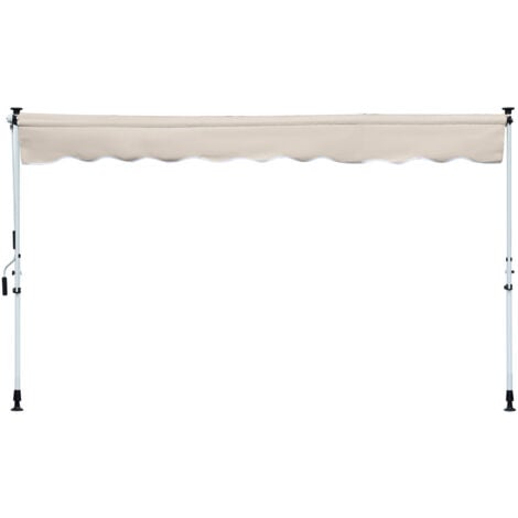 EASYCOMFORT Tenda da Sole a Bracci per Esterno con Manovella, Metallo e  Poliestere, 3x2.5m Verde