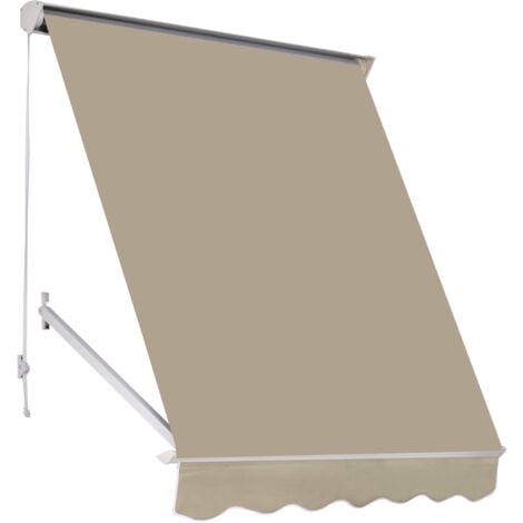Outsunny Tenda da Sole Avvolgibile 180×70cm con Angolazione 0-120°