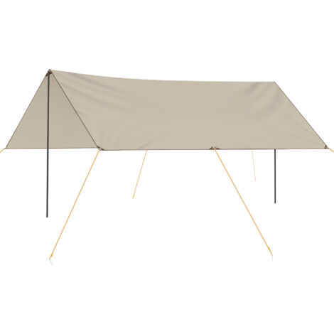 Outsunny Tenda da Sole per Esterno Regolazione con Manovella, in Alluminio  e Poliestere, 295x250cm, Blu e Bianco Bracci