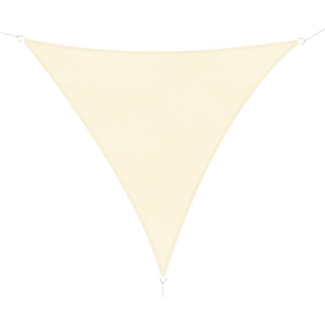 Outsunny Tendone parasole triangolare in HDPE, crema, 3x3x3m