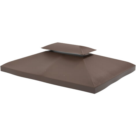 Outsunny Tetto sostitutivo per gazebo, caffè, 3x4m