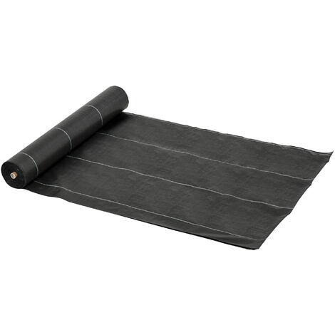 Toile de paillage anti mauvaises herbes 100 g/m² PP noir vert