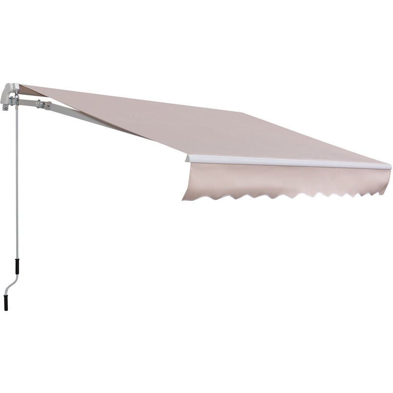 

Toldo con Brazo Plegable 3x2m Ángulo Ajustable Aluminio Puerta Ventana Beige - Beige
