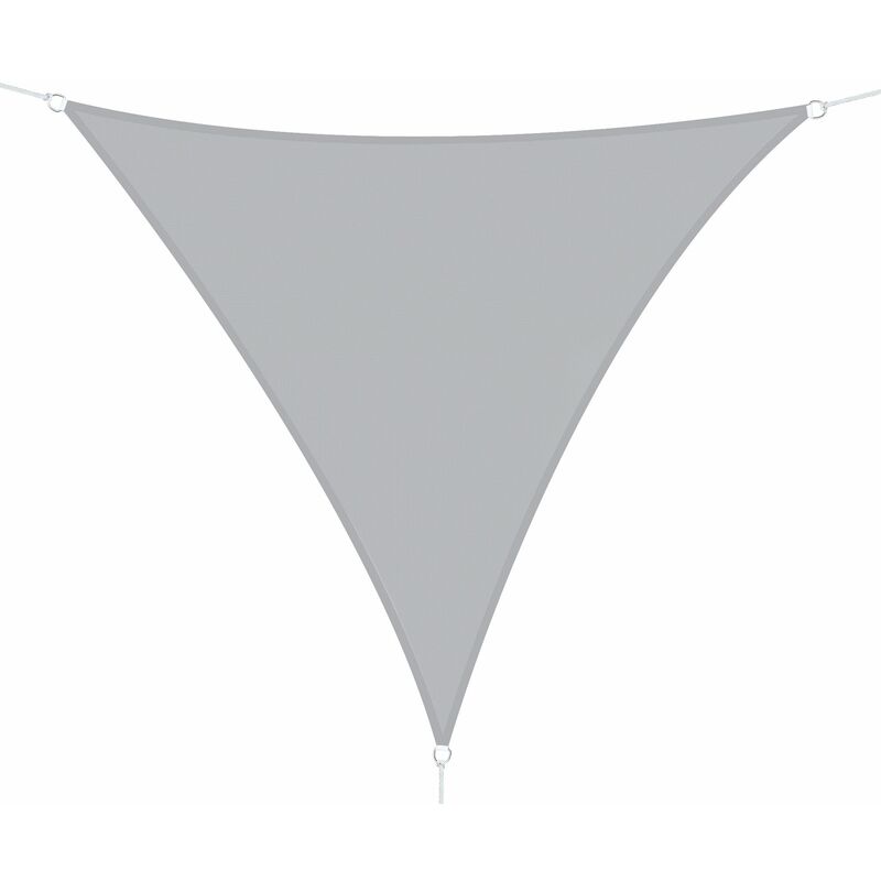 

Outsunny - Toldo Vela Triangular 3x3x3m Vela Sombra para Terraza Jardín Camping Poliéster - Gris