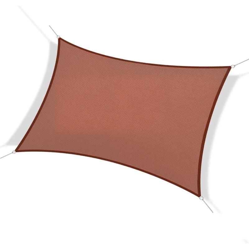 

Outsunny - Toldo de Vela Sombrilla Parasol Rectángulo Tejido de Poliester 185 g/m² Jardín - Rojo