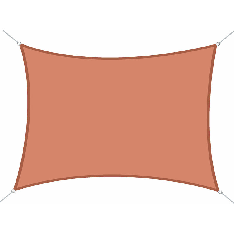 

Toldo de Vela Rectangular para Jardín y Exterior Repelente al Agua Protección UV - Oxido Rojo