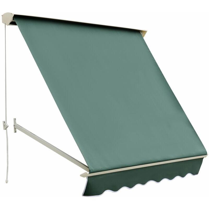 

Toldo Manual de Aluminio Ventana Exterior Ángulo Ajustable Impermeable 180x70cm - Verde