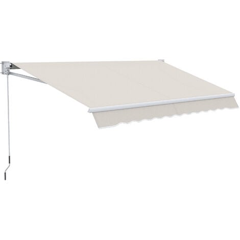 Toldo lateral retráctil Outsunny crema 300x180 cm metal