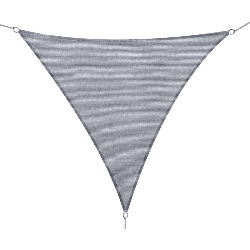 

Outsunny - Toldo Vela Sombrilla Parasol Triangulo Tejido de Poliester 185 g/m² Jardín Playa - Gris