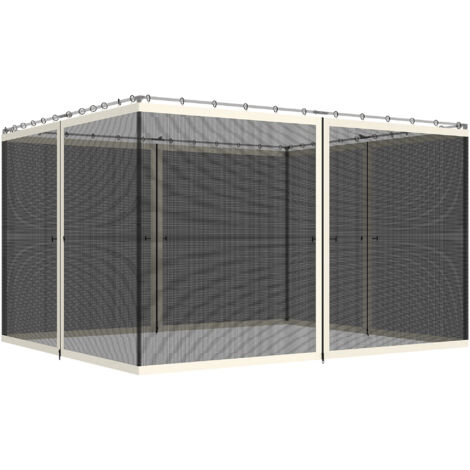 Outsunny Zanzariera per Gazebo, Tende Zanzariera di Ricambio