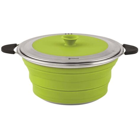 Outwell Collapsible Pot with Lid 2.5L M Lime Green 650628