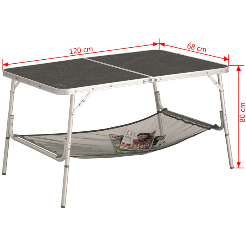 Outwell Folding Table Toronto With Mesh Shelf 120x68x80 Cm 530055