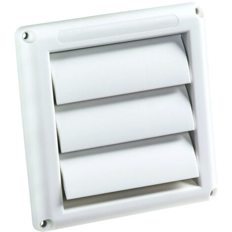 Ouverture de ventilation à persiennes étanche à la pluie de 10 cm (4 pouces) pour mur extérieur, sortie de climatisation, persienne décorative étanche à la pluie pour mur extérieur
