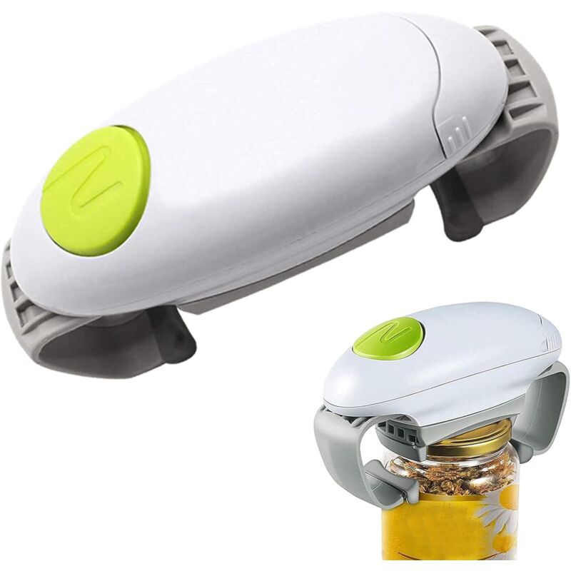 Ouvre Boîte Électrique - Cuisine gadget de cuisine solide et robuste pour bocaux scellés - ouvre-bocal automatique mains libres avec moins d'efforts
