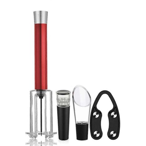 Ouvre-bouteille à pompe à air, tire-bouchon en acier inoxydable ---
