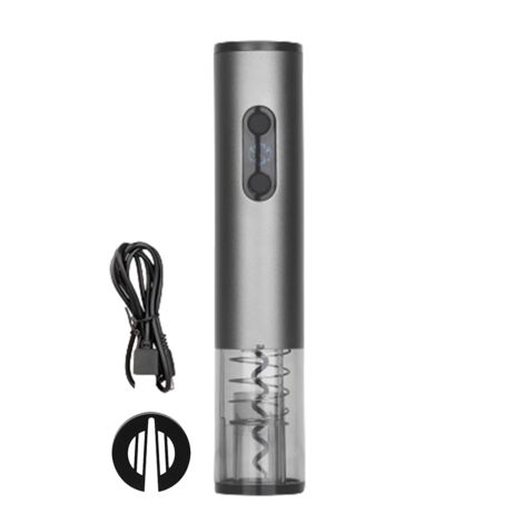 Ouvre-bouteille électrique domestique - USBmodèle de charge filaire -alliage d'aluminium brossé [gris argenté]