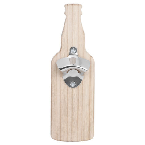 Ouvre-bouteille magnétique à main unique pour réfrigérateur, accessoire de cuisine en bois
