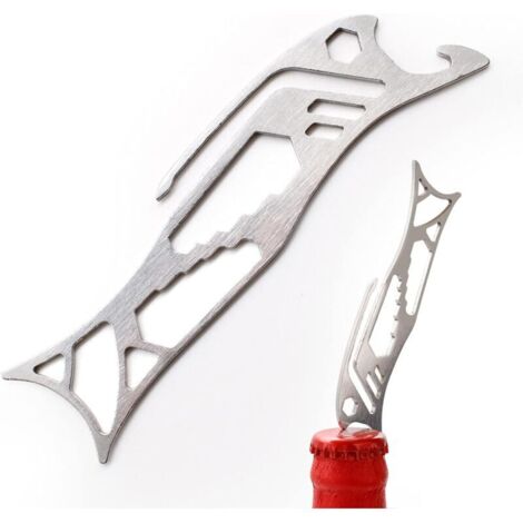 Ouvre Bouteille, Requin Argenté Ouvre Bière, Fabriqué en Acier Inoxydable Dur Ouvre Bouteille de Nouveauté, Tire Bouchon Multifonction D'extérieur et de Bar